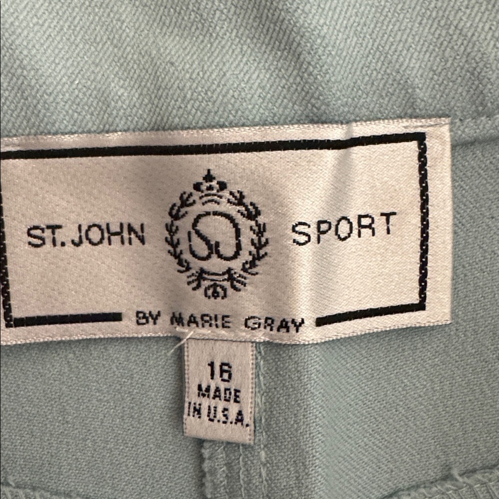 St. John high rise tall light green Straight Leg Jeans size 16 - Picture 6 of 7